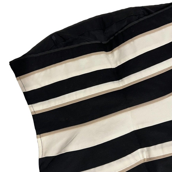 White House Black Market WHBM NWT Strapless Black & Cream Bustier Top - Size 2 - Picture 5 of 7
